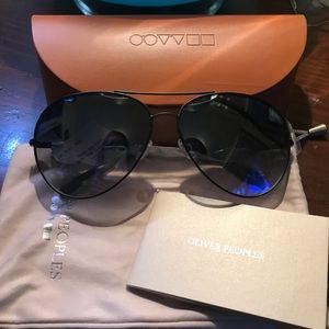 Oliver Peoples Aviator Sunglasses